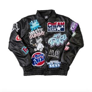 Black HP Farms Streetwear Bomber Jacket